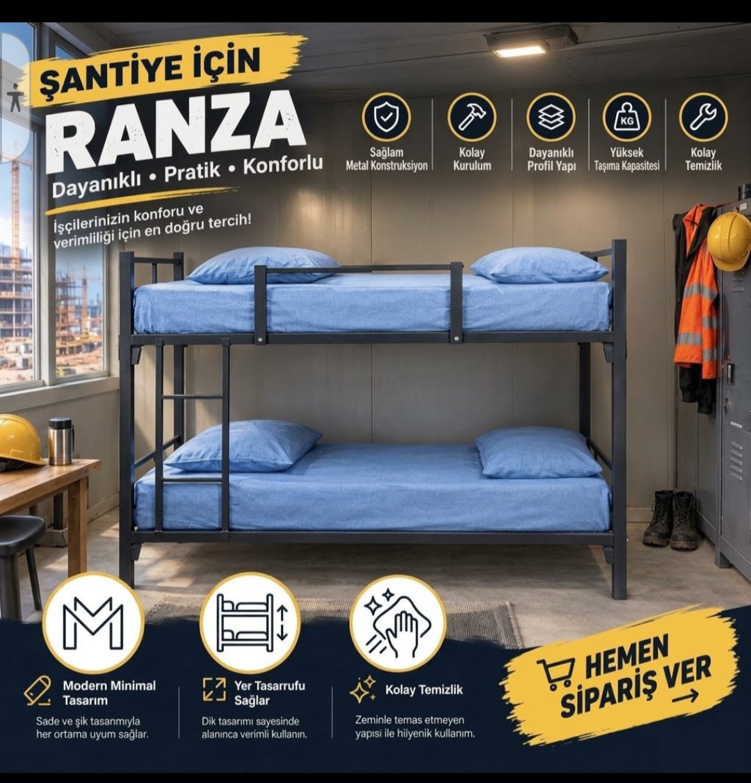 ​İstanbul İmalattan Metal Şantiye ve Yurt Ranzası